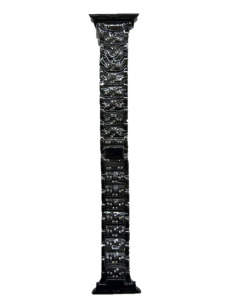 Ремешок для Apple Watch Series 38mm/40mm/41mm металлический женский "Стразы" №4 черный