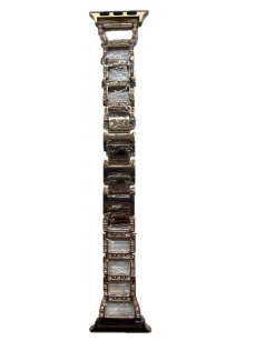 Ремешок для Apple Watch Series 38mm/40mm/41mm металлический женский "Стразы" №6 золото