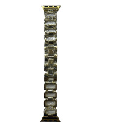Ремешок Watch Series 38mm/40mm/41mm металлический женский "Стразы" №5 (золото)