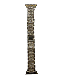 Ремешок для Apple Watch Series 38mm/40mm/41mm металлический женский "Стразы" №4 золотой
