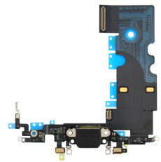 Шлейф для iPhone 8,SE 2020, (821-01163-A), на системный разъем, микрофон, черный, OEM