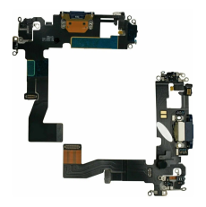 Шлейф для iPhone 12, (821-02627-A), на системный разъем, микрофон, черный, OEM