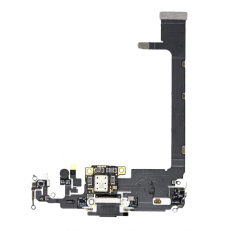 Шлейф для iPhone 11 Pro Max (821-02260-05), на системный разъем, микрофон, черный, OEM
