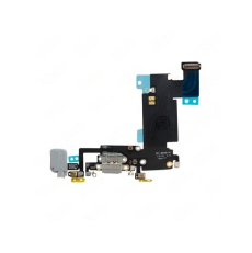 Шлейф для iPhone 6S Plus (821-00126-A), на системный разъем, разъем гарнитуры, микрофон, серый