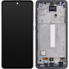 Дисплей для Samsung Galaxy A52 в рамке и тачскрин лаванда оригинал б/у