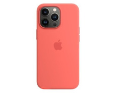 Чехол Apple iPhone 13 MagSafe Silicone Case (закрытый низ) (розовый апельсин)