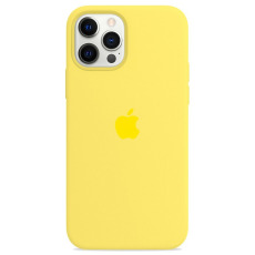 Чехол Apple iPhone 12 Pro Max MagSafe Silicone Case (закрытый низ) (лимонная цедра)