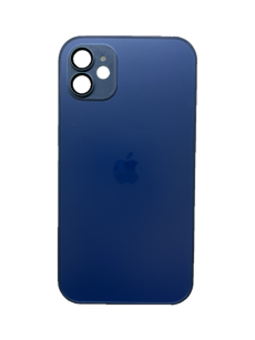 Чехол стеклянный для iPhone 11 с защитой камеры (MagSafe) синий