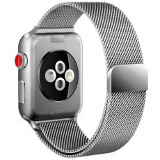 Ремешок на магните для Apple Watch Series 42mm/44mm/45mm/49mm серебро