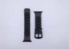 Ремешок для Watch Series 38mm/40mm/41mm Кожанный Двухцветный (черный )