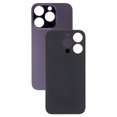 Задняя крышка для iPhone 14 Pro фиолетовый (c увеличенным вырезом под камеру) (с лого)