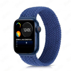 Плетёный монобраслет для Apple Watch Series "S" 38mm/40mm (синий)