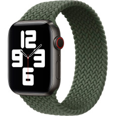 Ремешок монобраслет елочка для Apple Watch Series "S" 42mm/44mm/45mm/49mm (зеленый)