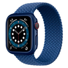 Плетёный монобраслет для Apple Watch Series "S" 42mm/44mm (синий)