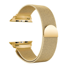 Ремешок миланская петля на магните для Apple Watch Series 38mm/40mm/41mm (золото)