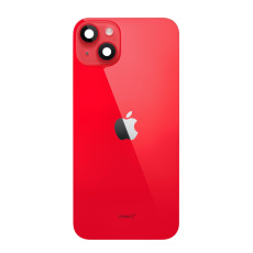 Задняя крышка в сборе со шлейфом вспышки, индукционной зарядкой и окошками камеры iPhone 14 Plus красный