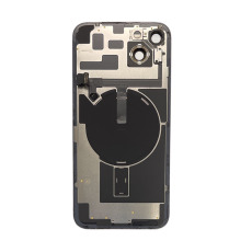 Задняя крышка в сборе со шлейфом вспышки, индукционной зарядкой и окошками камеры iPhone 14 Plus черный