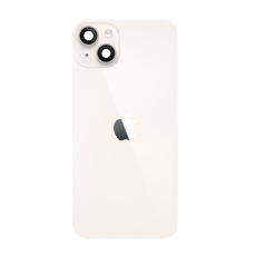 Задняя крышка в сборе со шлейфом вспышки, индукционной зарядкой и окошками камеры iPhone 14 Plus белый