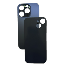 Задняя крышка для iPhone 15 Pro синий \ Blue Titanium (c увеличенным вырезом под камеру) (с лого)