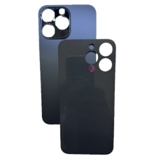 Задняя крышка для iPhone 15 Pro Max синий \ Blue Titanium (c увеличенным вырезом под камеру) (с лого)