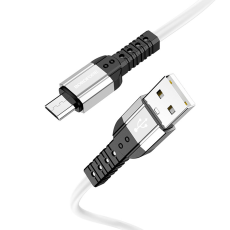 Кабель BOROFONE BX64 Micro USB Silicone 3.0A 1м (белый)