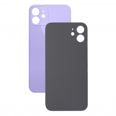 Задняя крышка для iPhone 12 фиолетовый (cтандартный вырез под камеру) (с лого)