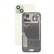 Задняя крышка для iPhone 15 Plus зеленый со стеклом камеры (с лого)