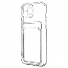 Чехол для iphone 11 Pro Max с карманом для карточки прозрачный