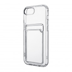 Чехол для iphone 7 / 8 / SE 2020 с карманом для карточки прозрачный