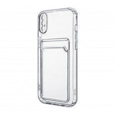 Чехол для iphone Xs Max с карманом для карточки прозрачный
