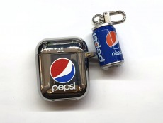 Чехол для AirPods 1/2 серия Pepsi (с брелком)