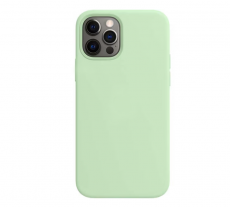 Чехол Apple iPhone 12 Pro Max MagSafe Silicone Case (закрытый низ) (фисташковый)