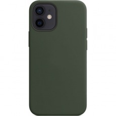 Чехол Apple iPhone 12 mini MagSafe Silicone Case (закрытый низ) (зеленый)