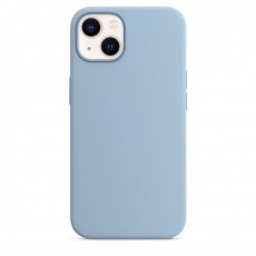 Чехол Apple iPhone 13 MagSafe Silicone Case (закрытый низ) (голубой)