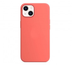Чехол Apple iPhone 13 MagSafe Silicone Case (закрытый низ) (розовое помело)