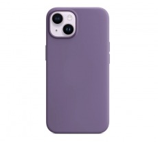 Чехол Apple iPhone 14 MagSafe Silicone Case (закрытый низ) фиолетовый