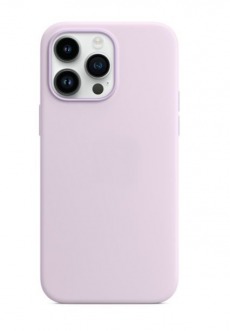 Чехол для iPhone 14 Pro MagSafe Silicone Case (закрытый низ) лавандовый