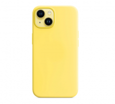 Чехол Apple iPhone 14 MagSafe Silicone Case (закрытый низ) желтый