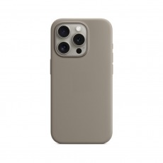 Чехол Apple iPhone 15 Pro MagSafe Silicone Case (закрытый низ) (графитовый)