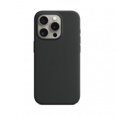 Чехол Apple iPhone 15 Pro Max MagSafe Silicone Case (закрытый низ) (черный)