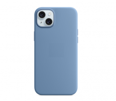 Чехол Apple iPhone 15 MagSafe Silicone Case (закрытый низ) (синий)