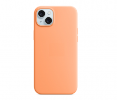Чехол Apple iPhone 15 MagSafe Silicone Case (закрытый низ) (абрикосовый)