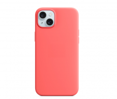 Чехол Apple iPhone 15 MagSafe Silicone Case (закрытый низ) (розовый апельсин)