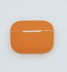 Чехол для AirPods Pro ультратонкий силикон (оранжевый)