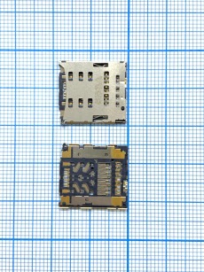 Коннектор сим карты SIM+MMC для HUAWEI P7