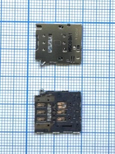 Коннектор sim карты для Samsung S6 Edge