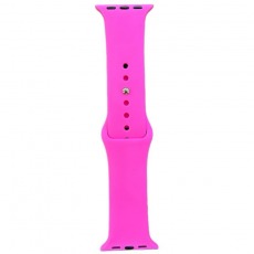 Ремешок силиконовый для Apple Watch Series 38mm/40mm/41mm ярко-розовый №33