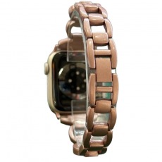Ремешок для Apple Watch Series 38mm/40mm/41mm металлический женский "Стразы" №3 розовое золото