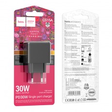 СЗУ HOCO CS15A Ocean, черный, USB-C PD30W, черный