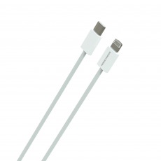 Дата-кабель More Choice K73i USB 3.0A PD 20W для Lighting 8-pin Type-C нейлон 1м, белый